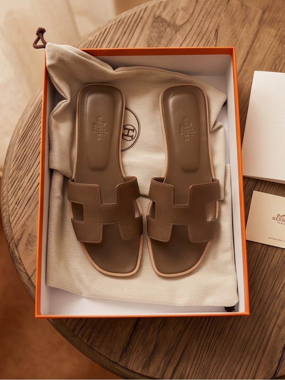 Authentic Hermes Oran Etoupe